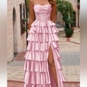 Stacees Pink Sequin Strapless Dress.
NEVER WORN
NEW WITH TAGS